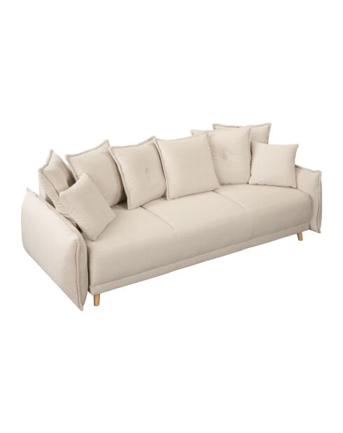 Lazy Lukka Klappsofa für 3 Personen, 230 x 100 x 92 cm, beige