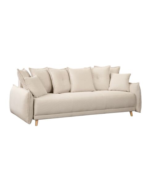 Lazy Lukka Klappsofa für 3 Personen, 230 x 100 x 92 cm, beige