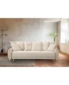 Lazy Lukka Klappsofa für 3 Personen, 230 x 100 x 92 cm, beige