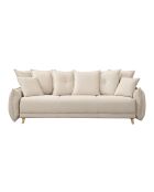 Lazy Lukka Klappsofa für 3 Personen, 230 x 100 x 92 cm, beige