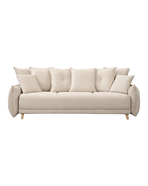 Lazy Lukka Klappsofa für 3 Personen, 230 x 100 x 92 cm, beige