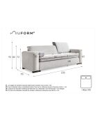 Groovy Miu donkergrijze converteerbare 3-zitsbank - 235x95x92/82 cm