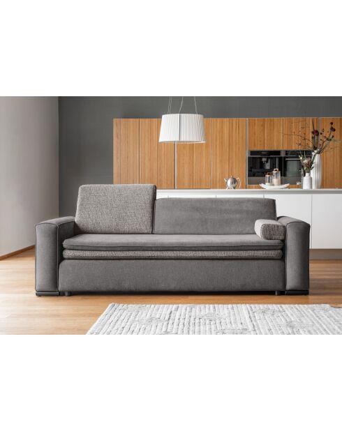 Groovy Miu donkergrijze converteerbare 3-zitsbank - 235x95x92/82 cm