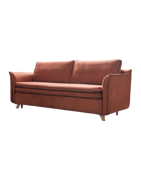 Incantevole divano trasformabile Charlie Slim Brick a 3 posti - 225x90x85 cm