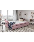 Sofá convertible Charming Charlie de 3 plazas rosa empolvado - 225x92x85 cm