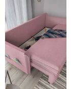Sofá convertible Charming Charlie de 3 plazas rosa empolvado - 225x92x85 cm