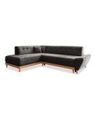 Wandelbares Ecksofa Dazzling Daisy, links, Anthrazit, 253 x 190 x 77 cm