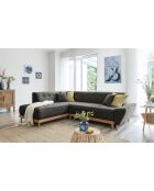 Wandelbares Ecksofa Dazzling Daisy, links, Anthrazit, 253 x 190 x 77 cm