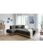 Wandelbares Ecksofa Dazzling Daisy, links, Anthrazit, 253 x 190 x 77 cm