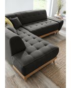 Wandelbares Ecksofa Dazzling Daisy, links, Anthrazit, 253 x 190 x 77 cm