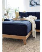 8-plättriges ausziehbares linkes Ecksofa Dazzling Daisy Marineblau- 330x190x77 cm