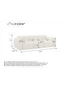 Cloud Hellgraues 4-Sitzer-Sofa — 247x109x76 cm