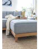 8-plättriges ausziehbares rechtes Ecksofa Dazzling Daisy Light Blue- 330x190x77 cm