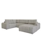 Lulu Grey U-right converteerbare hoekbank - 333x213x94 cm