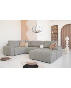 Lulu Grey U-right converteerbare hoekbank - 333x213x94 cm