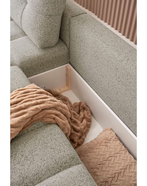 Lulu Grey U-right converteerbare hoekbank - 333x213x94 cm