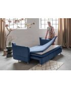 Charming Divano convertibile Charlie Slim a 3 posti blu marino - 225x90x85 cm
