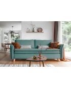 Charming Charlie Slim 3-zitsbank, converteerbaar, pastelblauw, 225x90x85 cm