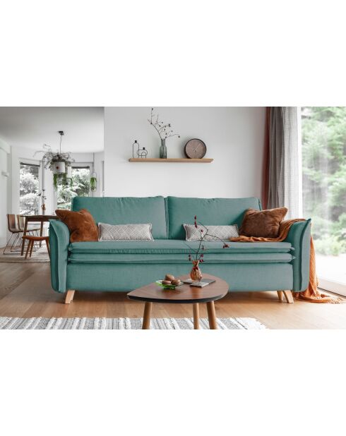 Charming Charlie Slim 3-zitsbank, converteerbaar, pastelblauw, 225x90x85 cm