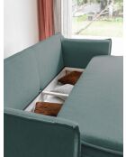 Charming Charlie Slim 3-zitsbank, converteerbaar, pastelblauw, 225x90x85 cm