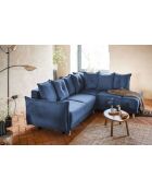 L Ecksofa, rechtwinklig, Lazy Lukka, Marineblau, 247 x 191 x 85 cm