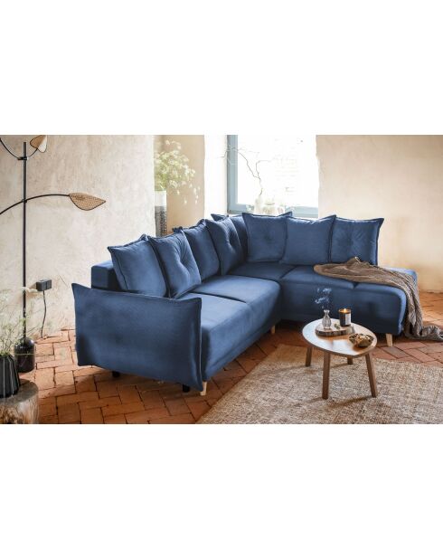 L Ecksofa, rechtwinklig, Lazy Lukka, Marineblau, 247 x 191 x 85 cm