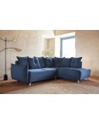 L Ecksofa, rechtwinklig, Lazy Lukka, Marineblau, 247 x 191 x 85 cm