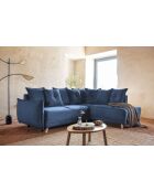 L Ecksofa, rechtwinklig, Lazy Lukka, Marineblau, 247 x 191 x 85 cm
