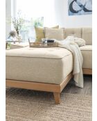 8-plättriges ausziehbares linkes Ecksofa Dazzling Daisy Beige- 330x190x77 cm