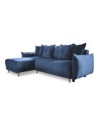Canapé d'angle Convertible reversible Lazy Lukka Bleu marine- 253x155x85 cm