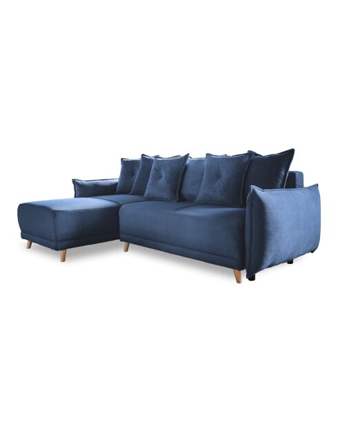 Omkeerbare hoekbank Lazy Lukka, omkeerbaar, marineblauw, 253x155x85 cm
