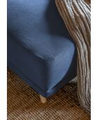 Canapé d'angle Convertible reversible Lazy Lukka Bleu marine- 253x155x85 cm