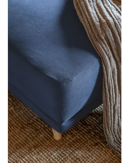 Omkeerbare hoekbank Lazy Lukka, omkeerbaar, marineblauw, 253x155x85 cm