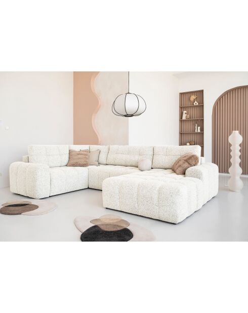 Divano angolare trasformabile Lulu Beige U-right - 333x213x94 cm
