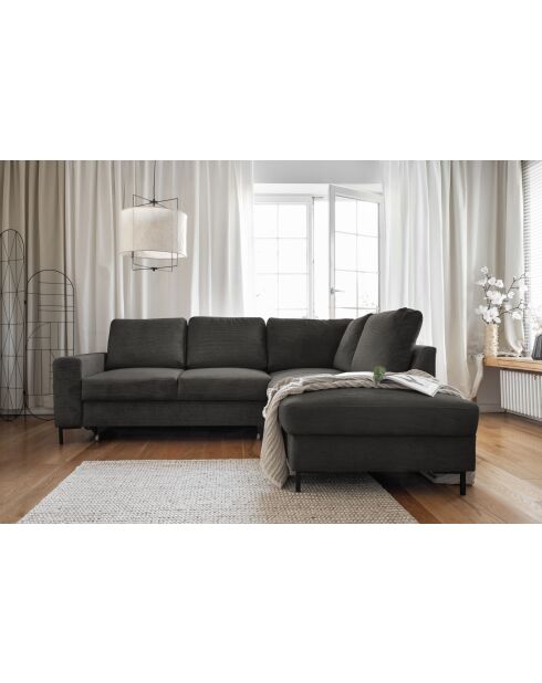 L Wandelbares rechtwinkliges Ecksofa Lofty Lilly Gray - 237x197x84 cm