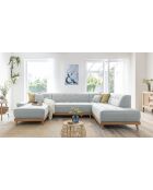 Dazzling Daisy Hellgraues, umwandelbares Ecksofa für links, 8 Personen, 330 x 190 x 77 cm