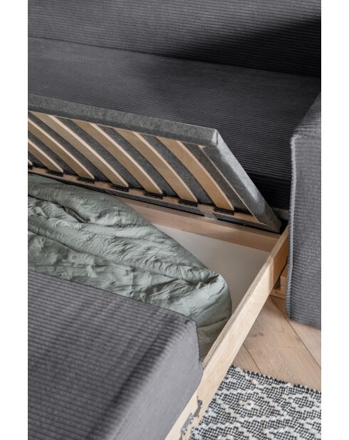 Lucky Lucy grijze converteerbare 2-zitsbank - 168x88x90 cm