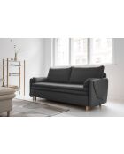 Simon 3-Sitzer-Ausziehsofa, dunkelgrau — 207 x 90 x 85 cm