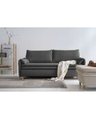 Simon 3-Sitzer-Ausziehsofa, dunkelgrau — 207 x 90 x 85 cm