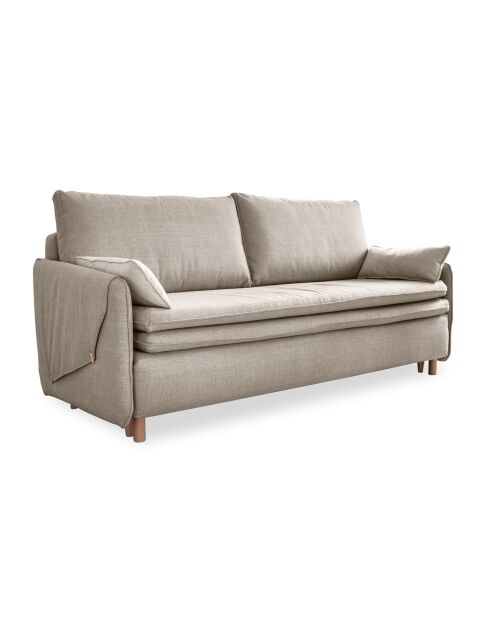 Simon Beiges ausziehbares 3-Sitzer-Sofa, 207 x 90 x 85 cm