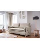 Simon Beiges ausziehbares 3-Sitzer-Sofa, 207 x 90 x 85 cm