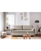 Simon Beiges ausziehbares 3-Sitzer-Sofa, 207 x 90 x 85 cm