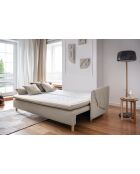 Simon Beiges ausziehbares 3-Sitzer-Sofa, 207 x 90 x 85 cm