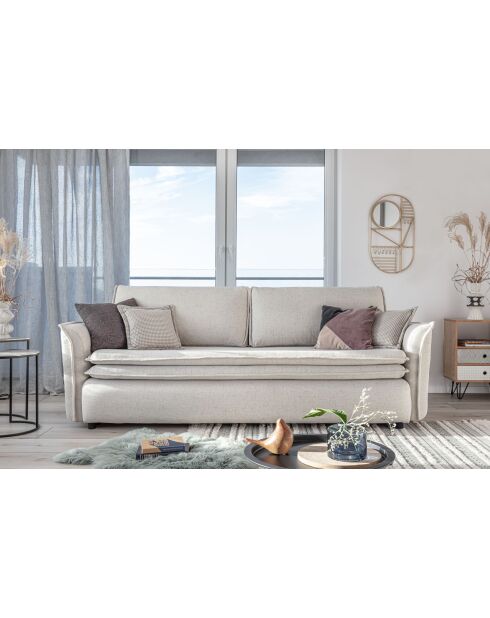 Charming Charlie Beige Divano convertibile a 3 posti - 225x92x85 cm