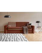 Sofá convertible de 3 plazas Wilson Brick - 237x97x90 cm