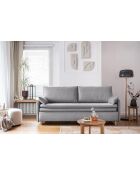 Simon 3-Sitzer-Ausziehsofa, hellgrau — 207 x 90 x 85 cm