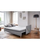 Simon 3-Sitzer-Ausziehsofa, hellgrau — 207 x 90 x 85 cm