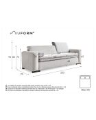 Beigefarbenes ausziehbares 3-Sitzer-Sofa von Groovy Miu, 235 x 95 x 92/82 cm