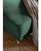 Canapé d'angle Convertible reversible Lazy Lukka Vert bouteille- 253x155x85 cm