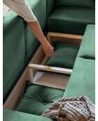 Canapé d'angle Convertible reversible Lazy Lukka Vert bouteille- 253x155x85 cm